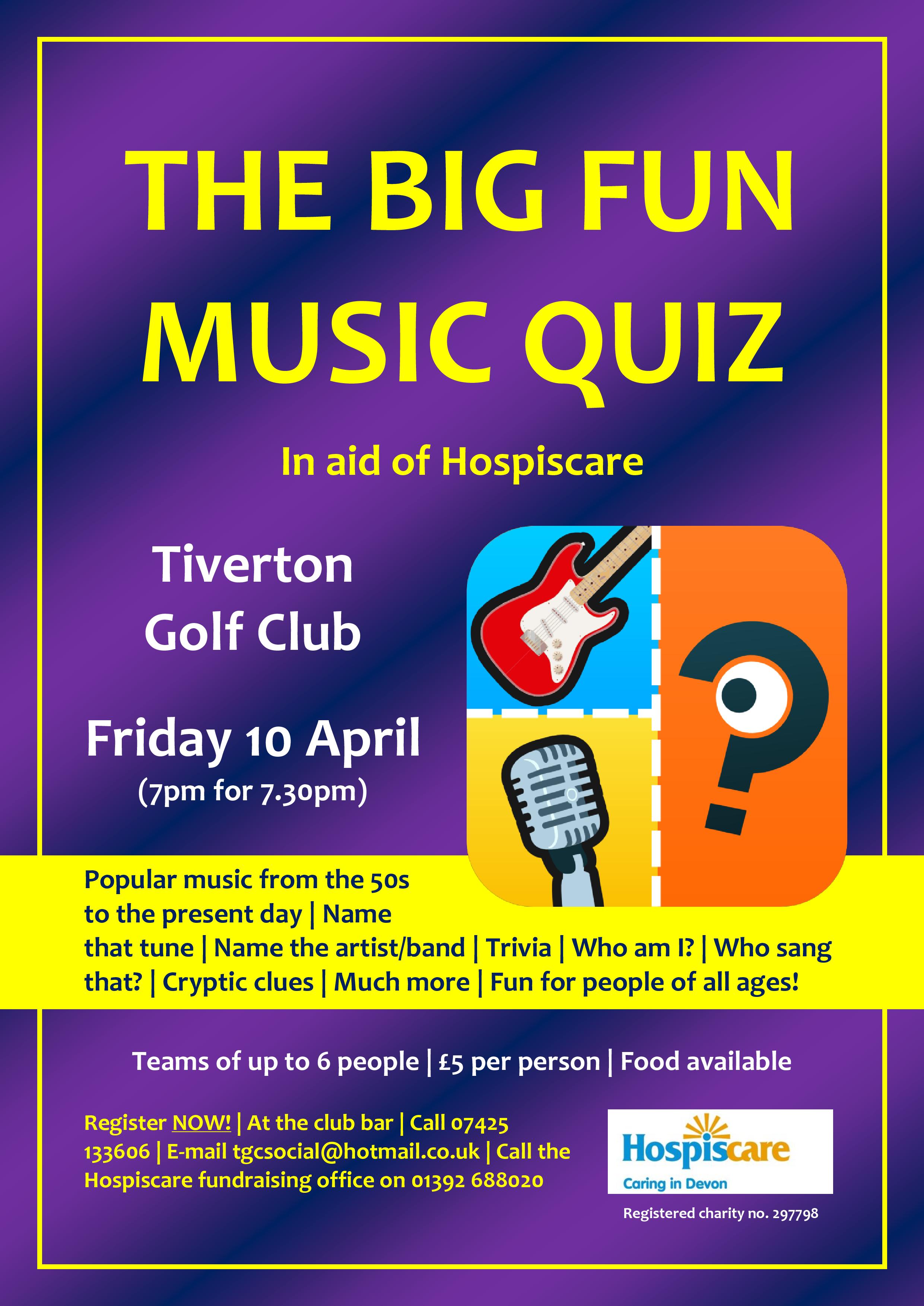 Teams wanted for The Big Fun Music Quiz | The Exeter Daily