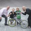 L to R: Richard Marsh and Sara Cox (both Coastal Recycling), Jack Nixon (aged 5 and winner of 7 and under category), Lyn Chadwick (Coastal Recycling).