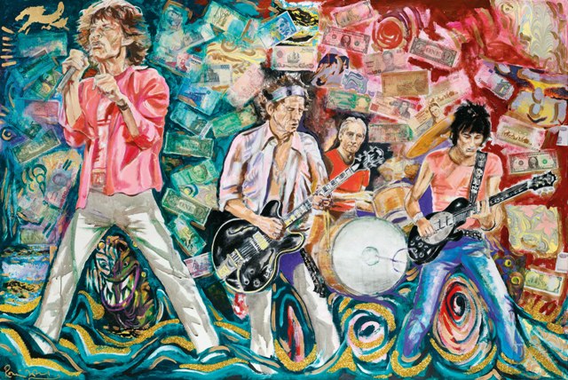 Exhibition showcasing rock legend Ronnie Wood's artwork 