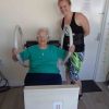 Cadogan Court resident 98 year old Doris Keirle with Katie Thomas, owner of Motortone.