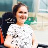 Amelia Kwiecinska in the wheelchair that she currently borrows to play wheelchair football