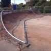 The skate park build in progress