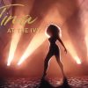 Image shows the silhouette of Tina Turner on stage with Spotlights, with the text Tina at The Ivy 