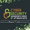 Cyber Security Awareness Week logo - a week-long programme of free events designed to educate local businesses on how to protect themselves from cyber crime.