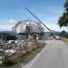 Crane over scaffolding at Castle Drogo. Credit NT Tim Cambourne