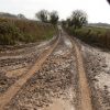 Muck on country roads caused by vehicles carrying liquid digestate to ADs (photo: Devon CPRE)