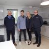 From left Andy Rowden from Charles Church South West, with Tom, Stacey Harris and Robert Hart of Charles Church South West , in Tom's new home