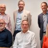 Front row (L-R): Dave Ward, Graham Farrant, Cath James. Back row (L-R): Paul Cooper, James Carpenter, Bevis Watts.