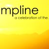 Bright sun, yellow cloudy sky, orange mountains. Text: Compline | a celebration of Ascension