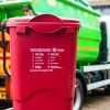 Bin, food, waste, red container, council depot