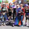 Roller blades in the 2019 Exeter Pride march in Exeter High Street. Photo: Alan Quick