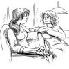 Illustration by Mark Hannon, from the forthcoming book When Time Aligns: Stories of Care From a Dementia Companion
