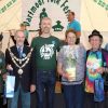 The Mayor of West Devon, Cllr Tony Leech, second left and Mayoress, Mrs Sue Leech, left, with from third left, Jason Rice, festival chairman, Shirley Bazeley, president, Chucklefoot and Mark Bazeley, right, festival musical director, after the official opening. Photo: Alan Quick. 