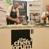Devon chefs Peter Gorton and Jim Fisher preparing chocolate at Kitley House Hotel