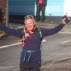 Steve finishing his 200th marathon in 200 days at Topsham quay. Photo: University of Exeter.