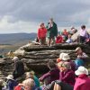 Kate Ashbrook, chair of Ramblers national trustees board, speaks to Devon Ramblers at the 50th anniversary celebration picnic on Hookney Tor (photo credit: Nicky Wilson).