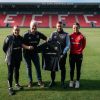 L-R Abbie Britton ECFC Women, Gary Parker MidexPRO, Matt Kimberley ECFC, Sophie Gillies ECFC Women 