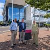 Pictured at Exeter Science Park are, L-R, Jason Buck, ESP, Geoff Adams, Integrate and Sally Basker, 