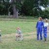 Children dressed as Land Girls in the grounds of Killerton House