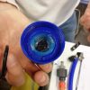 Microfibres caught in the filter