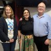Nasim Hartmann, Galina Labworth and Stephen Sowden The organisers of a fundraising quiz standing together