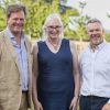 L-R, Nick Ames, Dr Sally Basker and Dr Eulian Roberts are pictured at a celebration to thank Nick fo