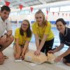 Pupil lifeguards receive in-house training from the school nurse and swimming pool supervisor 