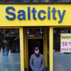 Independent shop keeper Richard Monk outside Saltcity