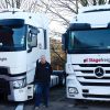 Ross Hemsworth with Stagefreight trucks 