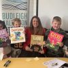 Children from St Peter's School, Budleigh Salterton, met author Rachel Bright