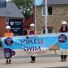 Left to right: Jo Towns, Marketing Manager at Tilia Homes, and Kate Constable, Community Fundraiser for Royal Devon Hospitals Charity, pictured with Zoe Woolfenden, Assistant Site Manager at the Cashmere Park development, Tilia Homes.