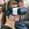 Image of girl using virtual reality headset