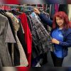 FORCE Charity Shop volunteer Jan Liff amid this year's bargains