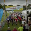 Riders line up for the start of the Nello Riders line up for the start of the Nello