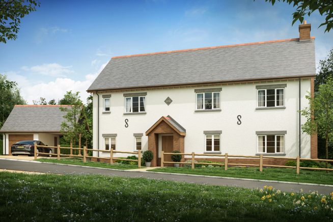 CGI Image of the Allercombe house type at The Grove, Rockbeare by Burrington Estates