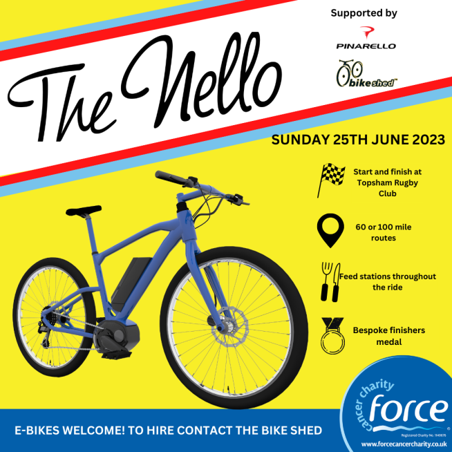 The Nello - 60 or 100 mile bike ride