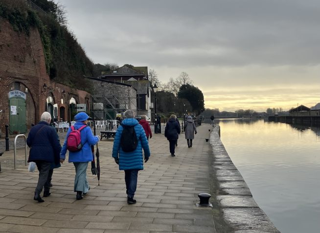 Join Westbank for a Christmas Day Health Walk around Exeter quayside