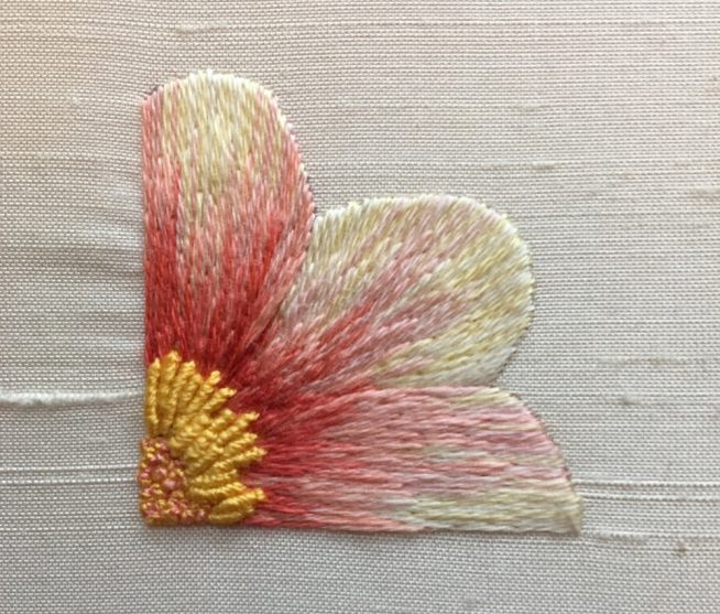 Silk shaded embroidery
