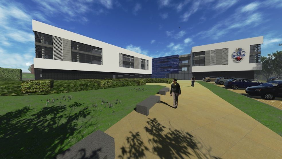 A view of the proposed new police station and custody suite at Middlemoor