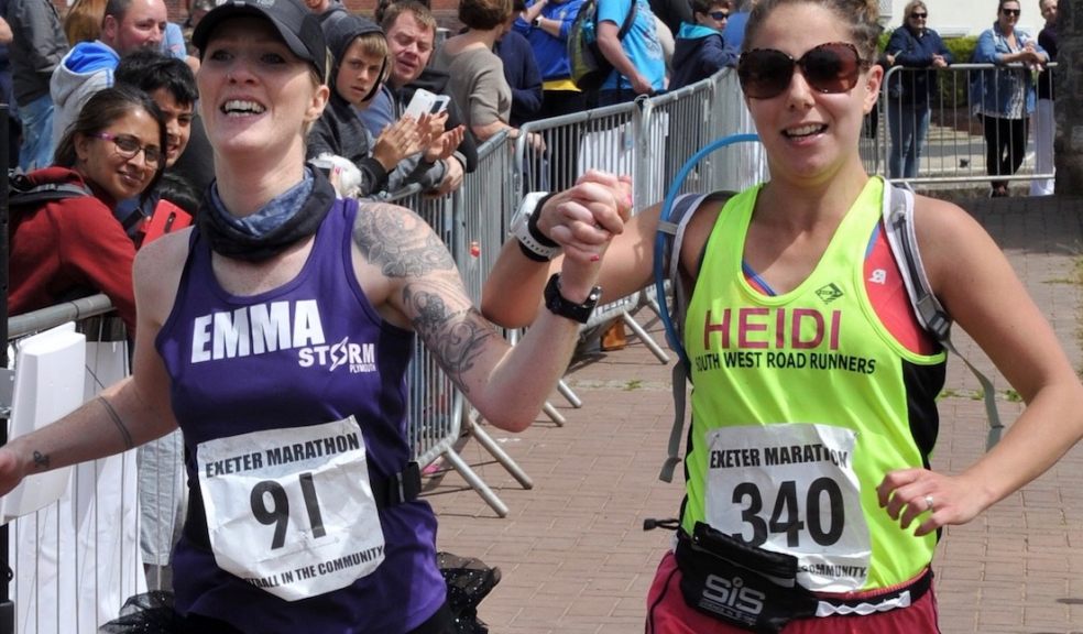 Runners taking part in the Exeter Marathon