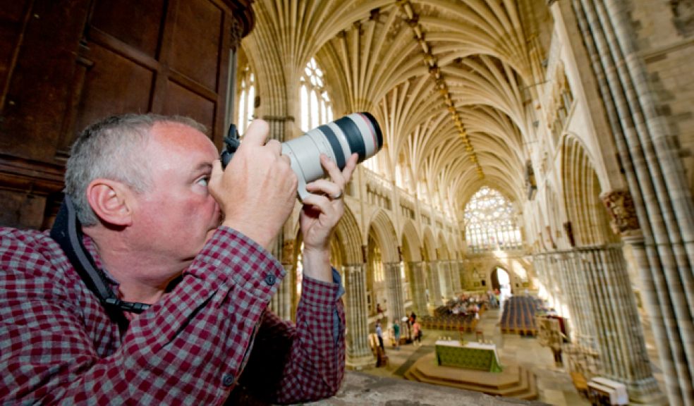 Mark Ware at Exeter Cathedral. © Peter Stephens