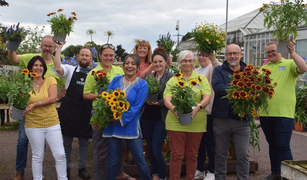 Group of people with flowers