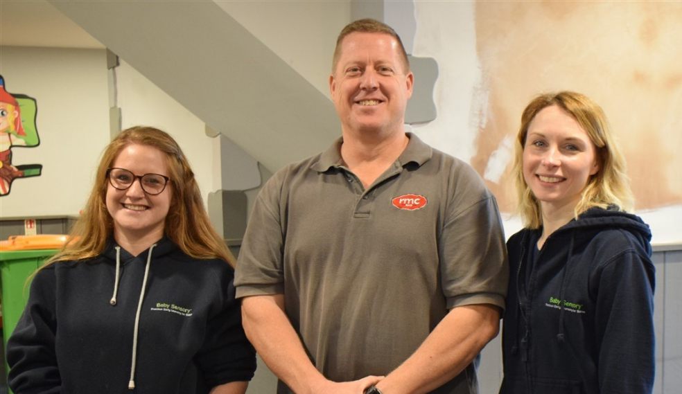 L-R Claire Phaby, Baby Sensory Class Leader, Stuart Phillips, Jen Steward, Baby Sensory Business Owner