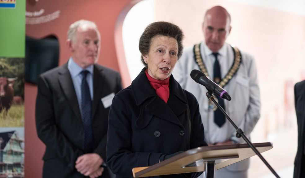 Princess Royal giving her address at Seaton Jurassic. Photo: Matt Austin/Devon Wildlife Trust