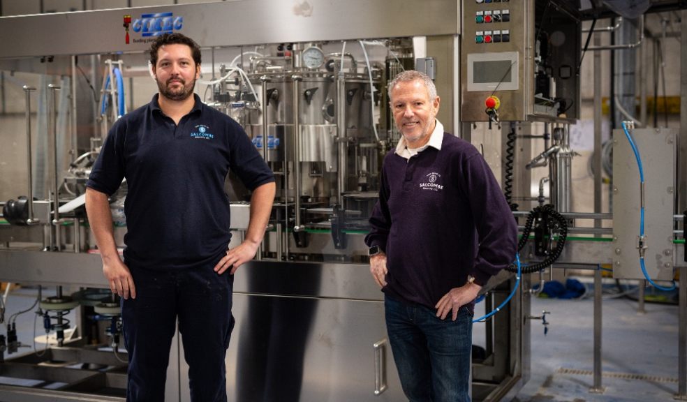 John Tiner, Salcombe Brewery Co. Chairman and Head Brewer, Sam Beaman.