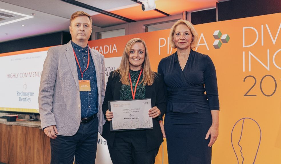 Chris Kane, National Partnerships Manager – Royal London (event sponsor), with Anna Crump, Engagement and Organisational Development Manager at Redmayne Bentley and Liz Field, Chief Executive of PIMFA.