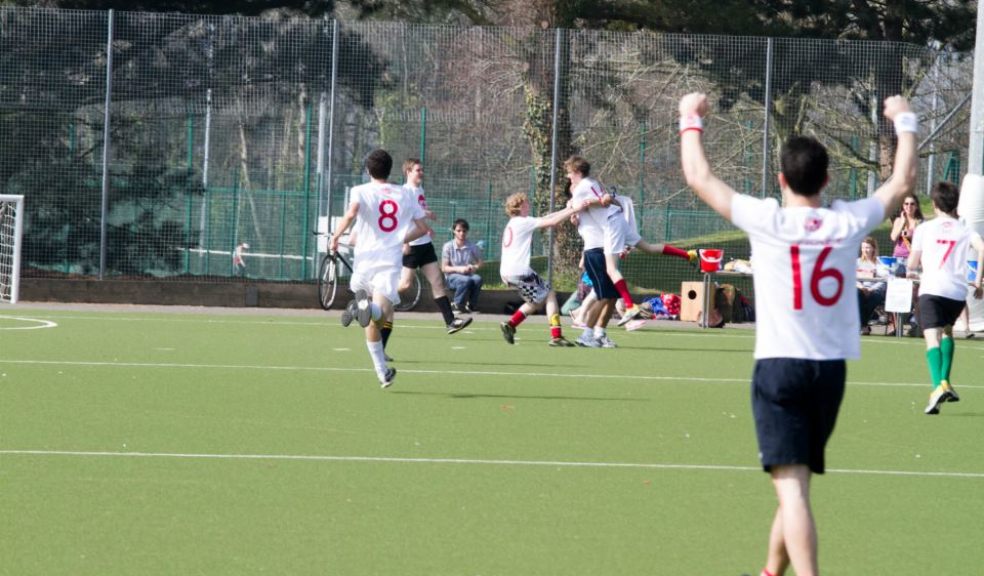 Xpression FM celebrate a goal in last year's charity match