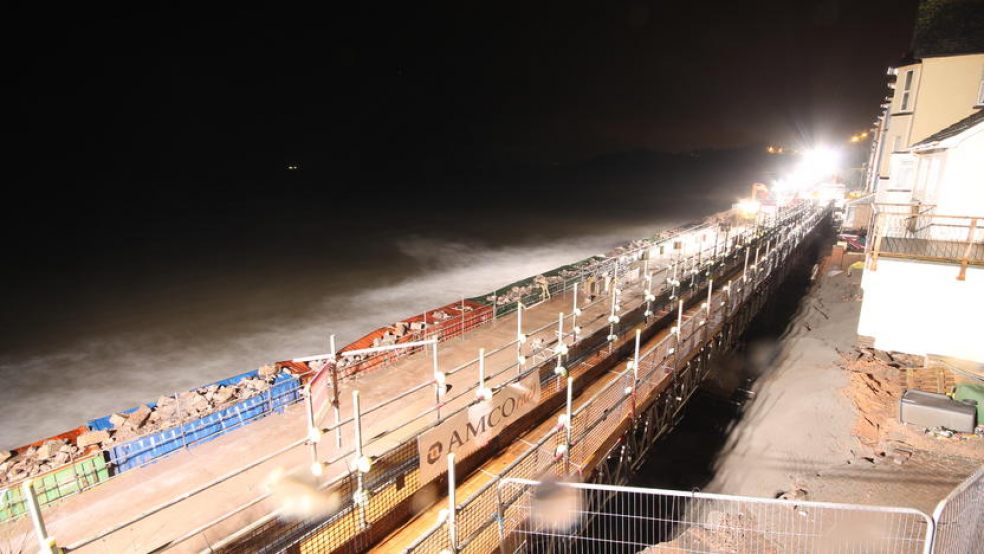 Latest pictures of work at Dawlish via Network rail webcam courtesy of Network Rail