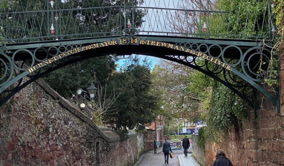 Entrance to Cathedral Close, Exeter city centre