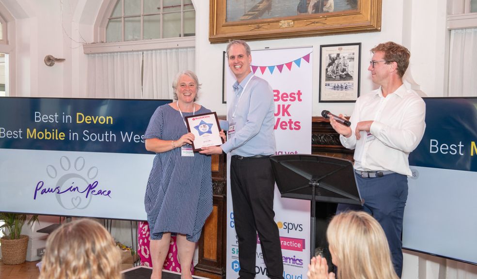 Veterinary Surgeon, Kate Fairclough receiving her BestUKVets Award